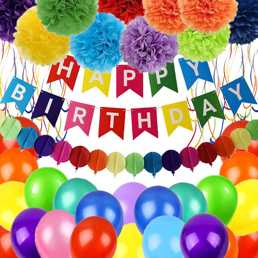 Colorful Birthday Decorations Party Supplies Colorful Birthday Decorations,Happy