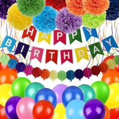 Colorful Birthday Decorations Party Supplies Colorful Birthday Decorations,Happy