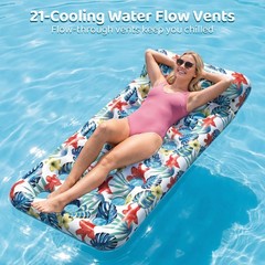 2 Pack Pool Floats Adult, Oversized Inflatable Pool Float Loungers for Adults…