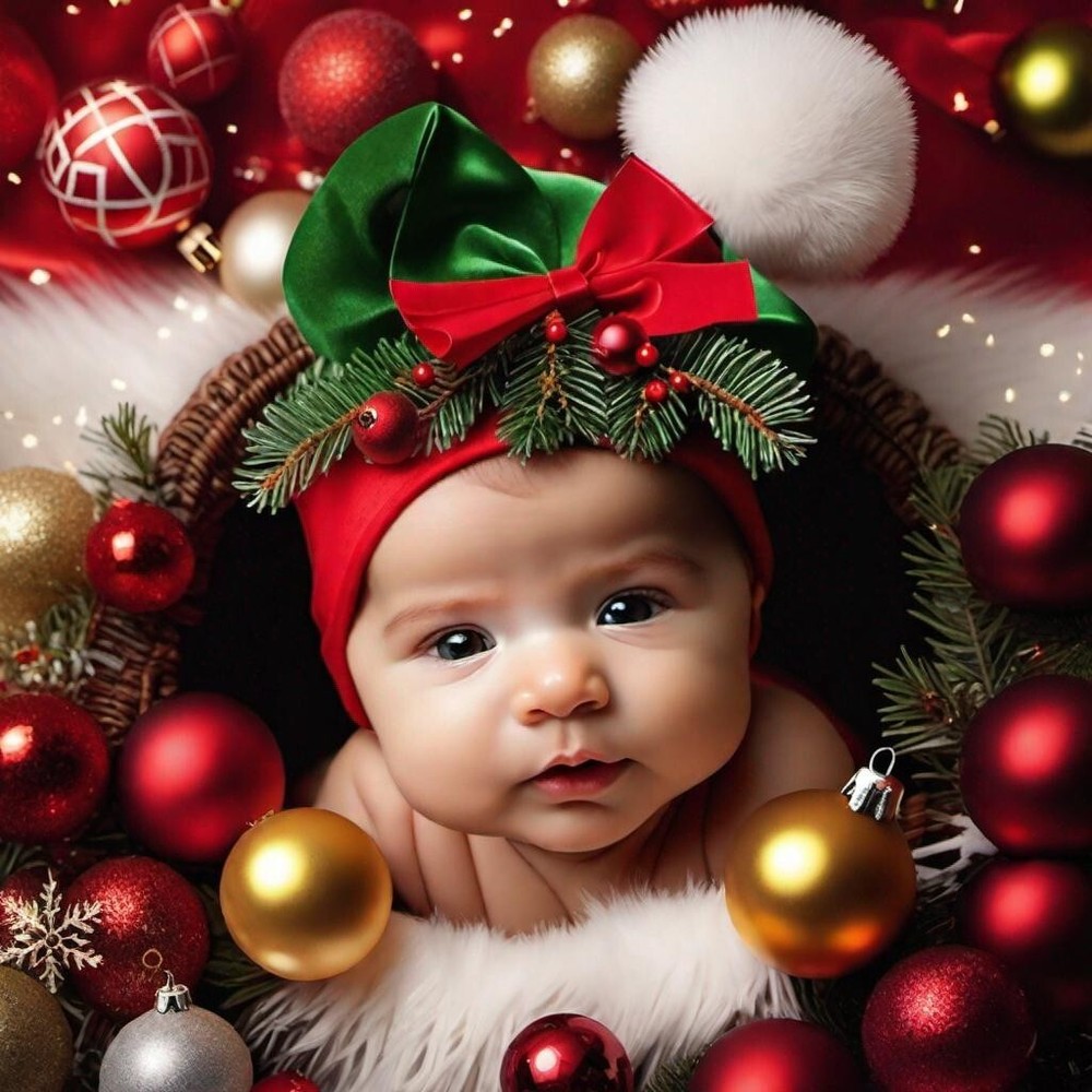 Christmas BABY in Santa’s Hat