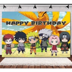 Naruto Theme Birthday Party Decorate, 5×3.5ft Happy Birthday Backdrop US Seller