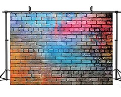 7X5FT Colorful Brick Wall Backdrop Photography Studio Props Photo Background …