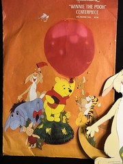 Vtg Winnie the Pooh Party Table Decorations Nursery Room Stand-Up Characters!