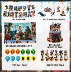Cartoon Birthday Party Decorations Set Jungle Themed Party Decorations