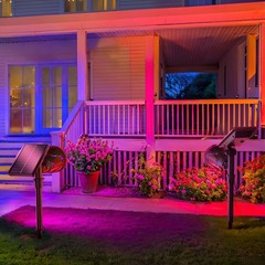 JSOT 2 Pack Christmas Solar Spotlights, RGB Solar Spot Light Outdoor Waterpro…