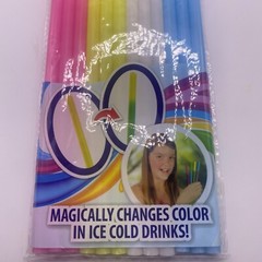 Cool Change Color Changing Straws 12 Count Reusable