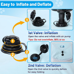 Upgraded Tear-Resistant Dog Pool Float – 25″ x 41″ Stable Support Inflatable Dog