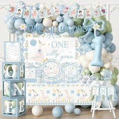 One Silly Goose Boy’s 1st Birthday Party Complete Tableware and Decoration Set