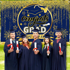63×40″ Class of 2026 Graduation Backdrop Banner Congrats Grad Party Decor