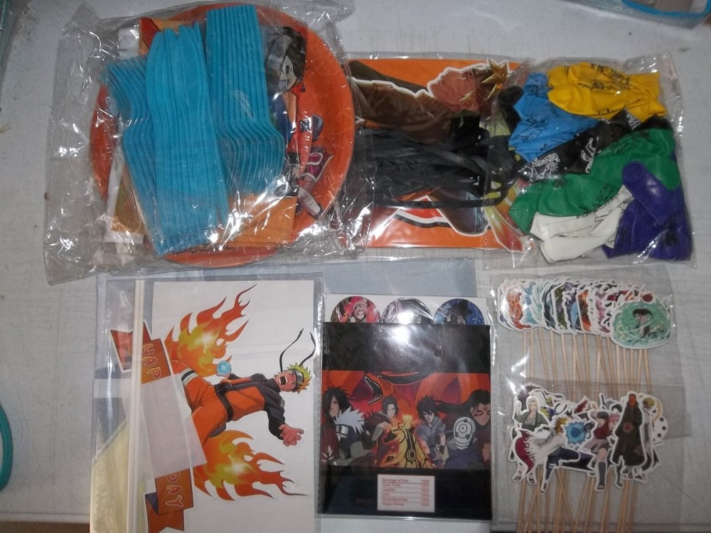 Anime Birthday Party Supplies – Birthday Party Favor with Plates, Napkins, Forks