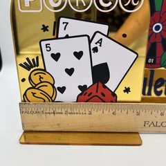 Casino Theme Party Decor Set 3 Gold Mirrored Signs Poker Roulette Slots Tabletop