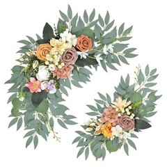 Wedding Arch Flowers Set of 2 Artificial Flowers Decorations for Dusty Rose