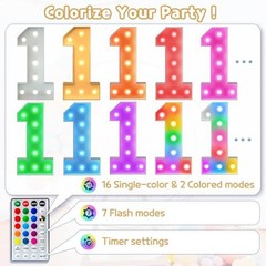Marquee Numbers Colorful 30th-Birthday Decoration: 4FT Large 4 Feet Number 30