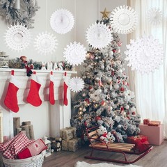 White Paper Snowflake Decorations Frozen Birthday Party Supplies Winter Wonde…