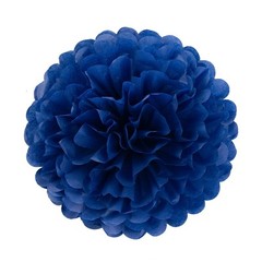 18-Pack 10-inch Orange Navy Blue Tissue Paper Pom Poms Party Decorations