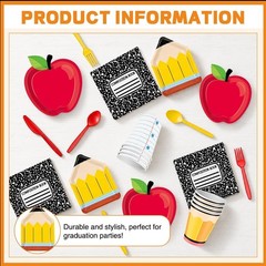 Back To School Party Decorations Set for 24 Guests, 195 Pieces, Classroom-Cut…