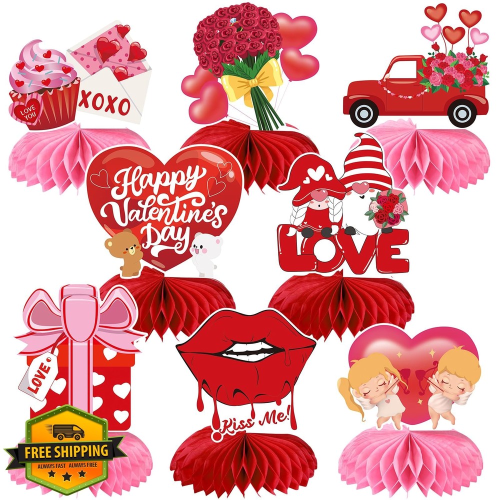 JULMELON Valentines Day Honeycomb Centerpiece