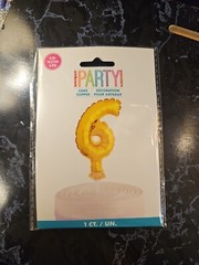 2×Number 6 Cake Topper Ballons. 5 Inches Tall.