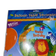 Rare Amscan Jungle Animals Balloon Table Decoration Happy Birthday Party Lion
