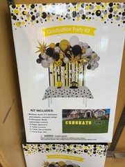 Graduation Party Decoration Kit Balloon Arch Table Covers Yard Signs Congrats Gr