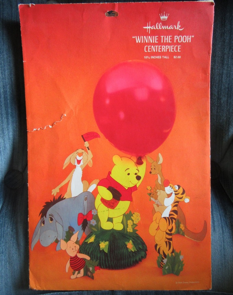 Winnie the Pooh Centerpiece Party Table Decoration Vintage Hallmark Missing Pooh