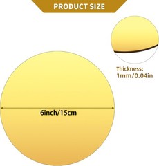 28PCS Gold Mirror Trays for Table Centerpieces, 6″ Round Flat Mirror Plates f…