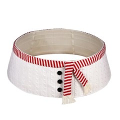 Christmas Tree Collar 30 Inch Snowman Scarf Buttons Tree Skirt Ring Base