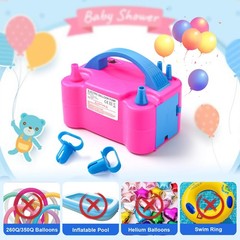 Balloon Pump Electric, Portable Automatic Dual Nozzle Inflator 110V 600W with…