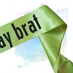 Decorit Birthday Brat Sash, Themed, 365 Party Girl Green