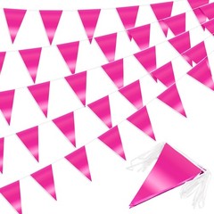 4-Pack 10m/32.8FT Triangle Pennant Banner Flag Metallic Fabric Bunting Party …