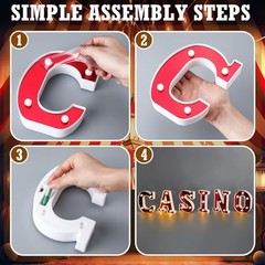 6.3″ Light up Letters Sign Party Decorations Battery Powered Marquee Circus