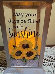 Sunflower LED Lantern Candle Light May Your Days Be Filled With Sunshine Gift