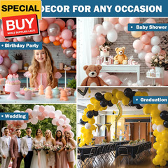 Balloon Arch Strip Kit for Garland, 32.8 Feet Balloon Tape Strips and 200 Glue P