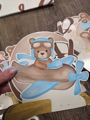We Can Bearly Wait Baby Boy Brown Blue Shower Party Decor Banner Cake ToppersSet