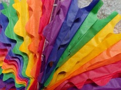 4 PAPER PARTY HANGING DECORATION 26″ FAN COLORFUL RAINBOW FIESTA ROSETTE FLOWERS