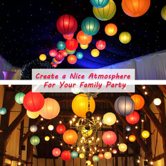 Hanging Paper Lanterns Decorative, Rainbow Colorful Chinese Paper Lanterns Ceili