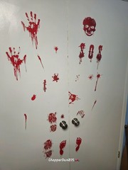 Over 125 Pcs👻 Bloody #Halloween Decal Sticker Clings 🎃 Window/Floor/Wall/Door