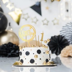 34 Pcs Happy Birthday Cake Toppers Decorations Birthday Candles DIY Cake Deco…