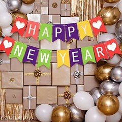 «124 Pcs DIY Glitter Letter Banner – Customizable Birthday Party Decor, Reusable