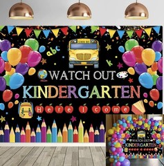 Watch Out Kindergarten Here I Come~Backdrop~1st Day Banner ~8 X 6ft~NEW~CUTE!