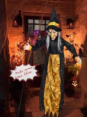 Life Size Hanging Talking Witch – Animated Halloween Witch with Sound Activation