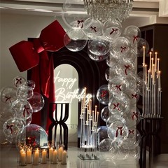 18 Inch Clear Balloons, 25 Pcs bobo Balloons Pre Stretched, Latex Bubble Ball…