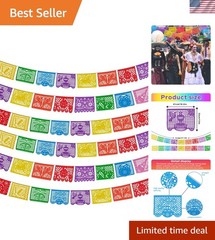 6 Packs 108 Ft Fiesta Party Decorations Mexican Party Banners Papel Picado Ba…