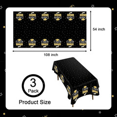 3 Pieces Graduation Tablecloth, 2026 Graduation Party Decorations, Large Size Pl