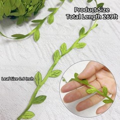 269ft Leaf Ribbon, Artificial Vines Leaf String Trim Ribbon – for Baby Shower…