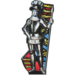 H10232 Edward 3rd Hundred Years War Medieval Knight Armor Cardboard Cutout Stand