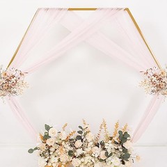 Blush Pink Wedding Arch Draping Fabric 1 Panel 20ft Sheer Chiffon Drapery