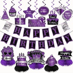 60th Birthday Decorations Women Purple Birthday Party Decorations