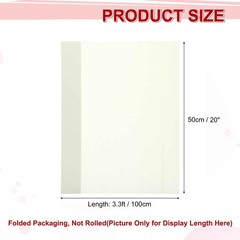 Crepe Paper Roll 3.3 FT Long 20 Inch Wide Wedding Festival Milky White