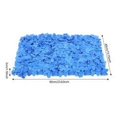 12PCS Artificial Hydrangea Wall Panels, Dark Blue, Handmade Silk Flowers 24x16in